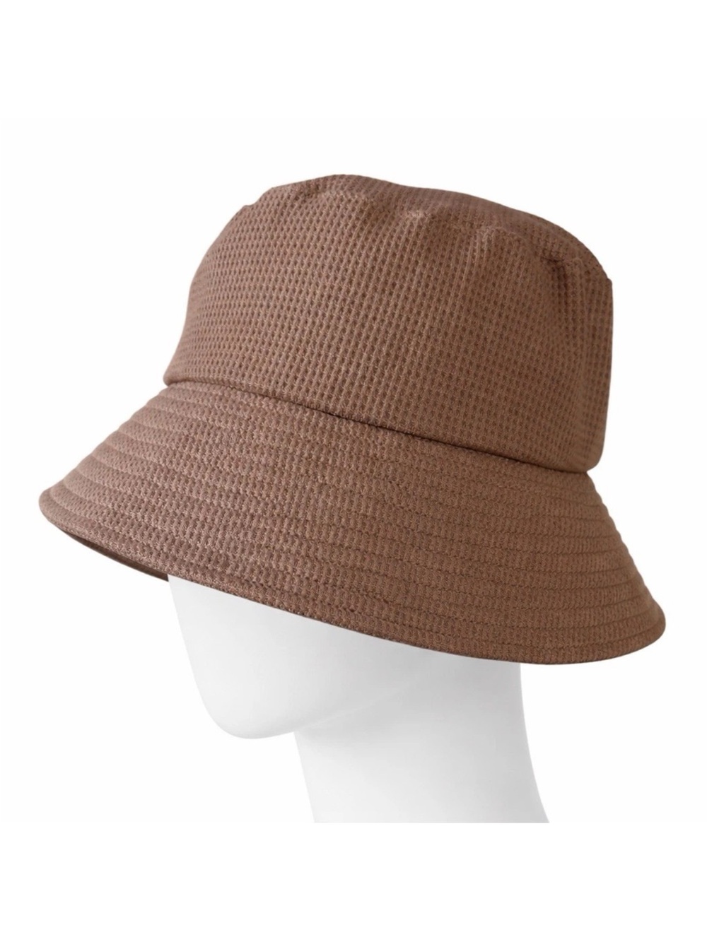 Women’s ASOS Bucket Hat Brown Textured Packable Summer Beach Sun Hat Travel